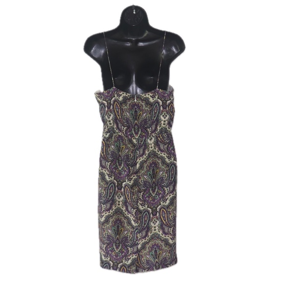 Vintage Silk Paisley Blouson Dress - Picture 2 of 3